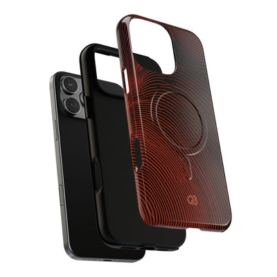 Red Tough 2.0 Magsafe Phone Case for iPhone - Terracotta Nerve Map