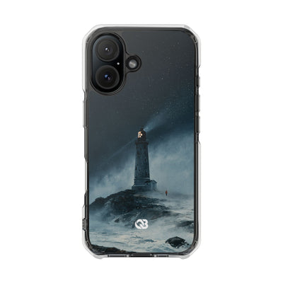 Nordic Coastal Beacon · Clear Impact Magnetic Phone Case for iPhone · Blue