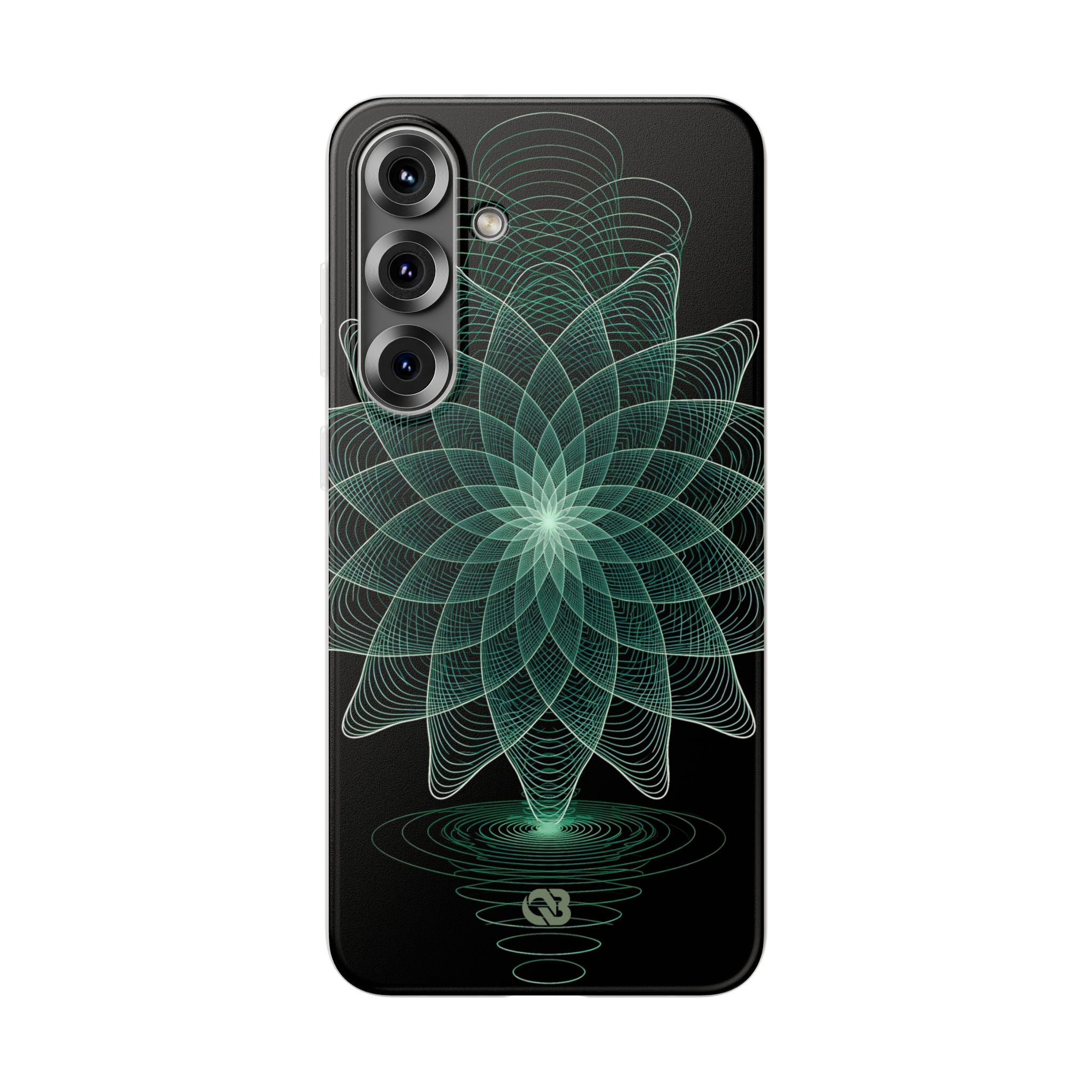 Green Lite Phone Case for Samsung - Cyan Signal Bloom