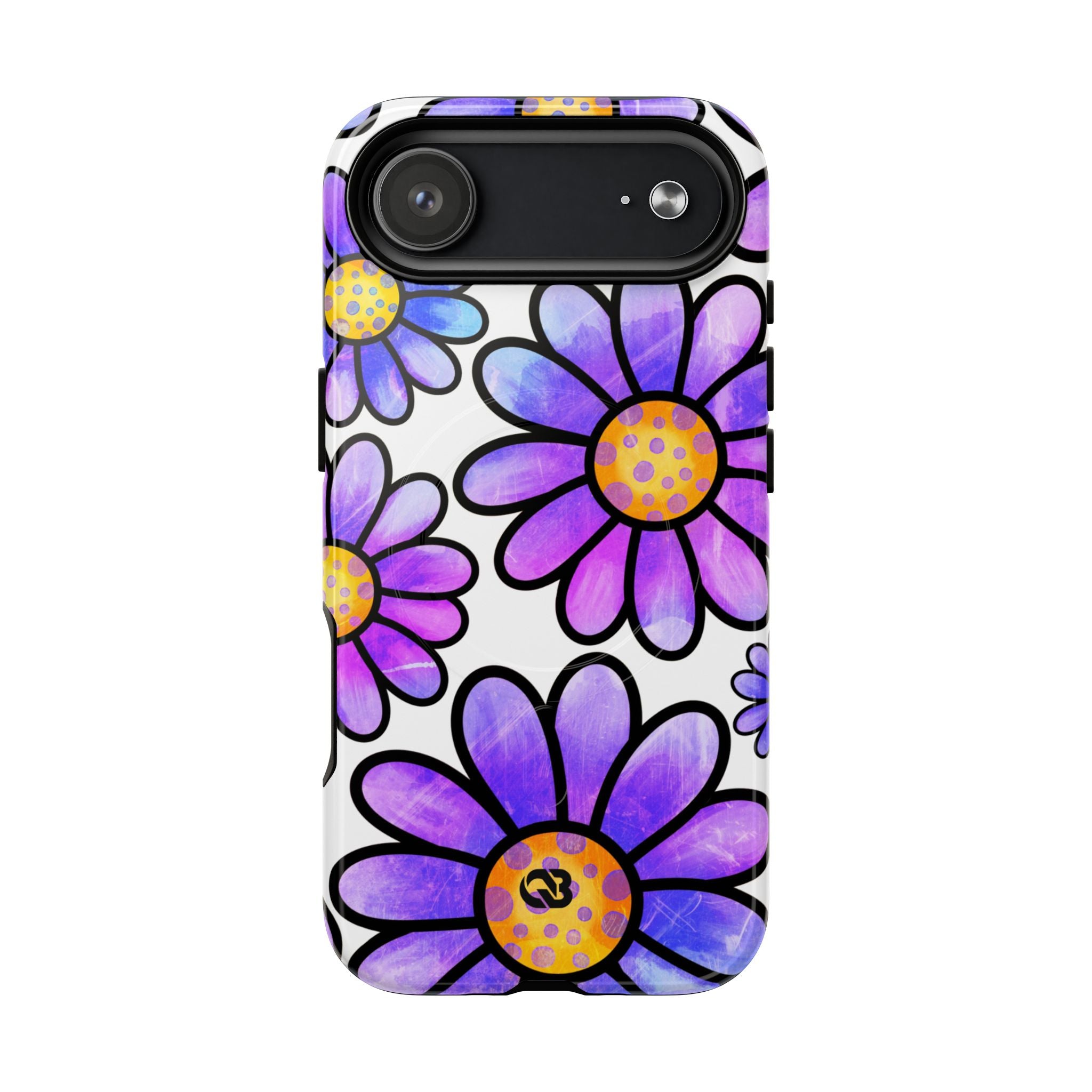 Violet Grunge Bloom · Tough+ Handyhülle für iPhone · Magsafe