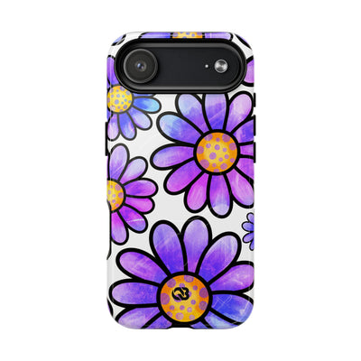 Violet Grunge Bloom · Tough+ Handyhülle für iPhone · Magsafe
