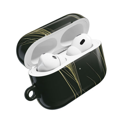Golden Whispering Reeds · Hard Case for AirPods & AirPods Pro · Green