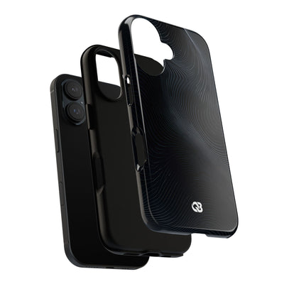 Black Tough Phone Case for iPhone - Obsidian Ridge Flux