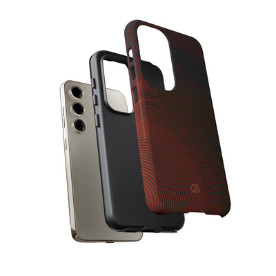 Red Tough Phone Case for Samsung - Terracotta Nerve Map