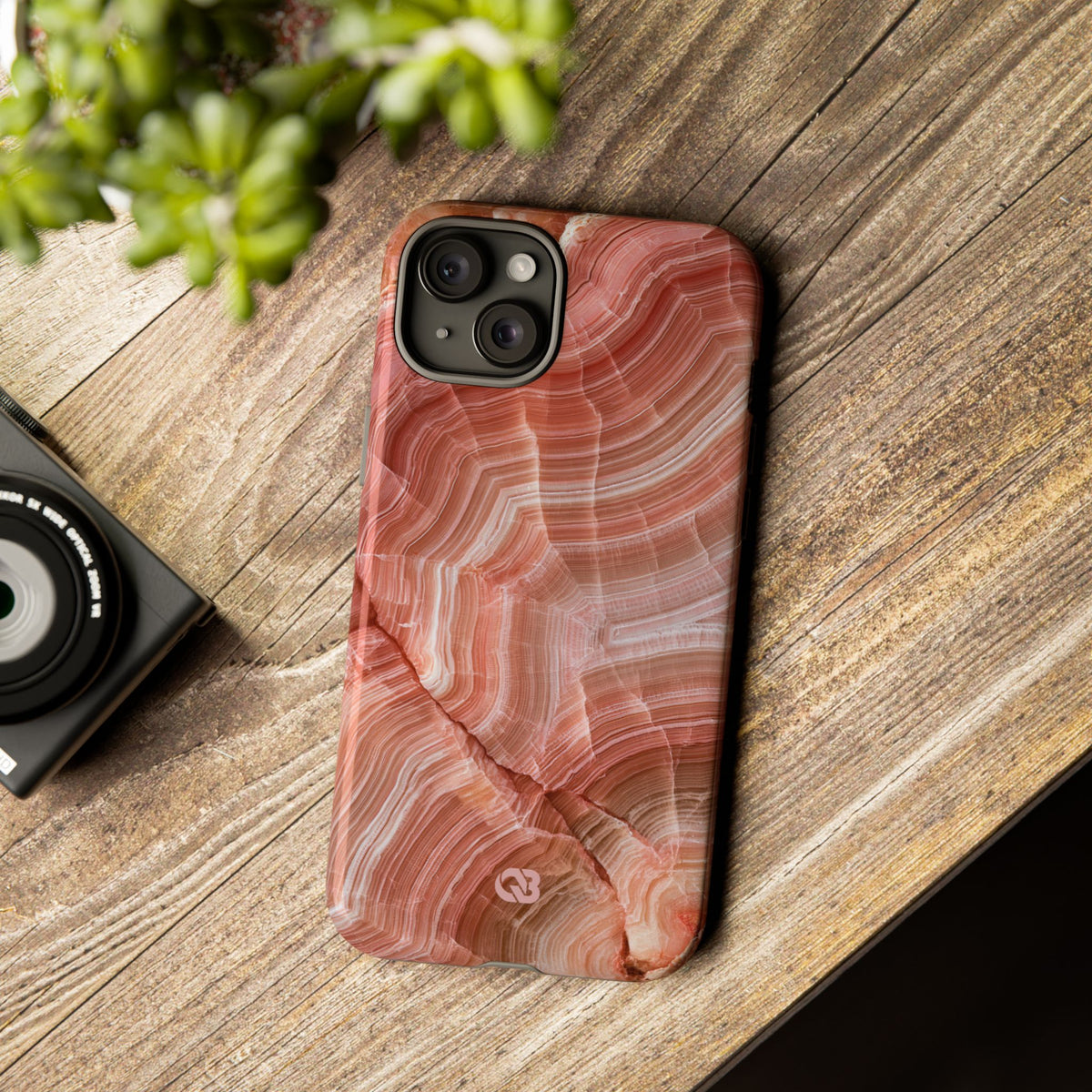 Blushing Rose Strata · Tough Phone Case for iPhone · Pink