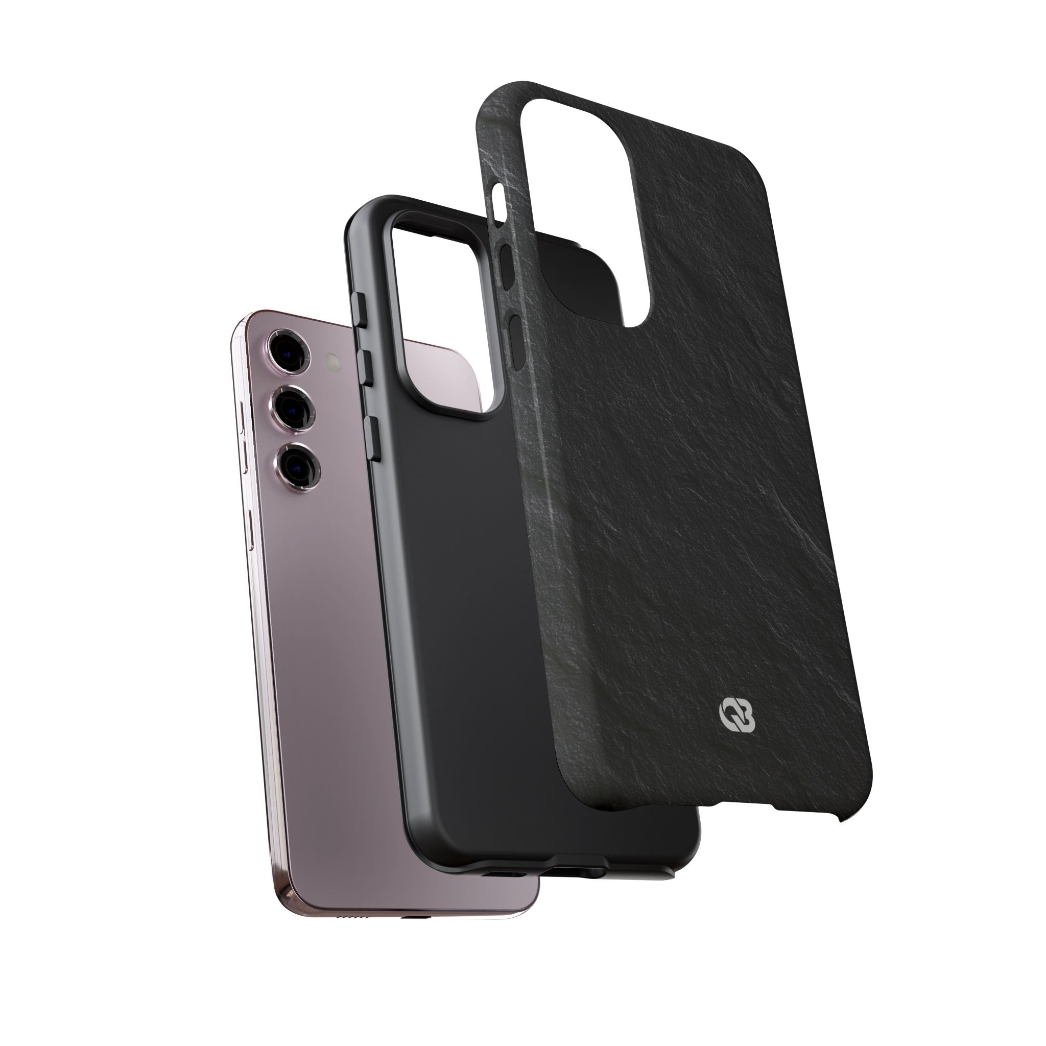 Black Tough Phone Case for Samsung - Raw Obsidian Slate