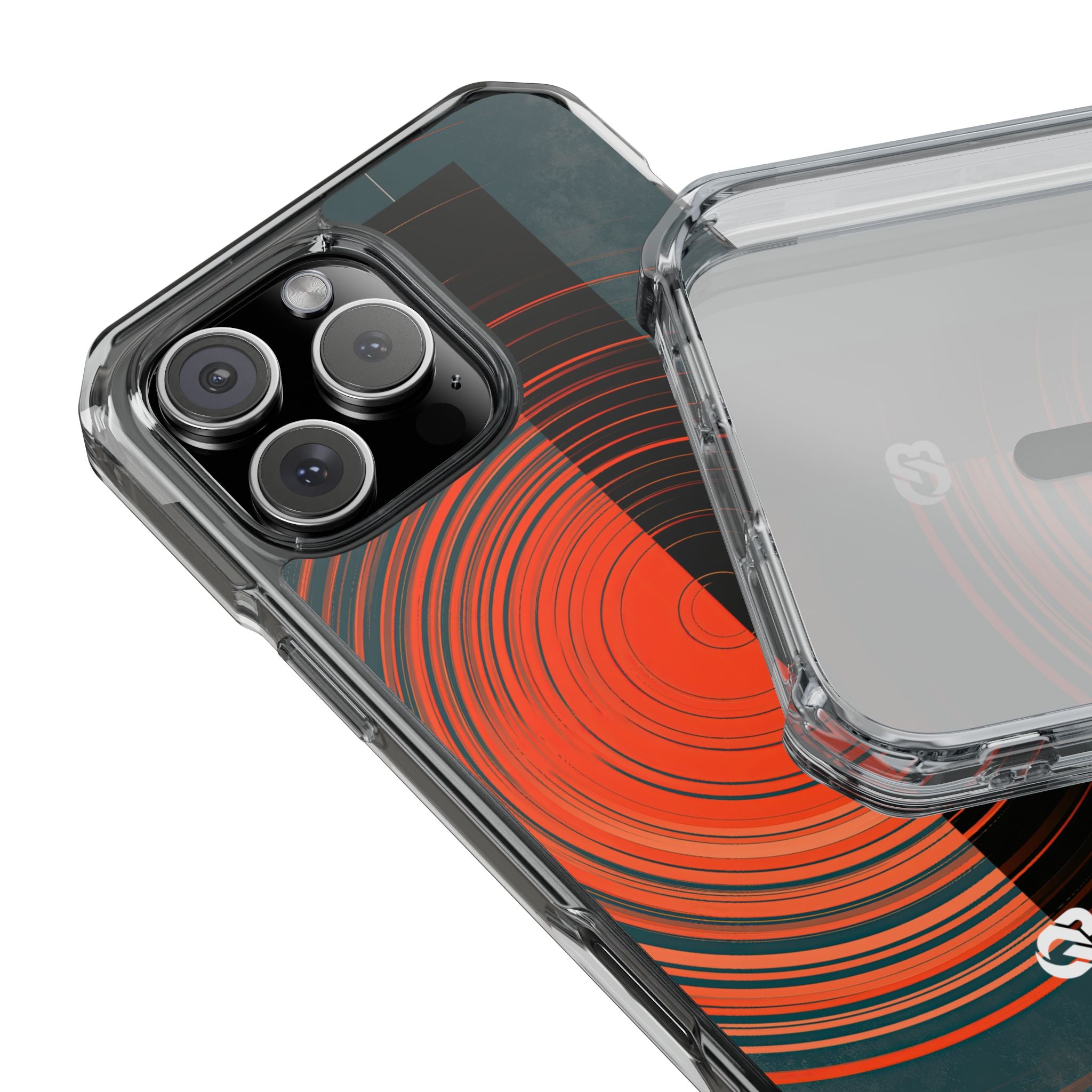 Teal Impact MagSafe Phone Case for iPhone - Burnt Slate Radial