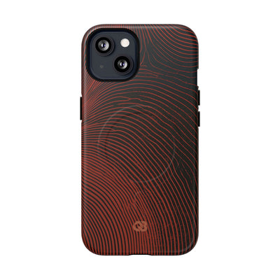 Red Tough 2.0 Magnetic Phone Case for iPhone - Terracotta Nerve Map