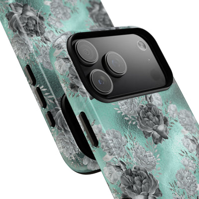 Frost Mint Floral · Tough+ Magsafe