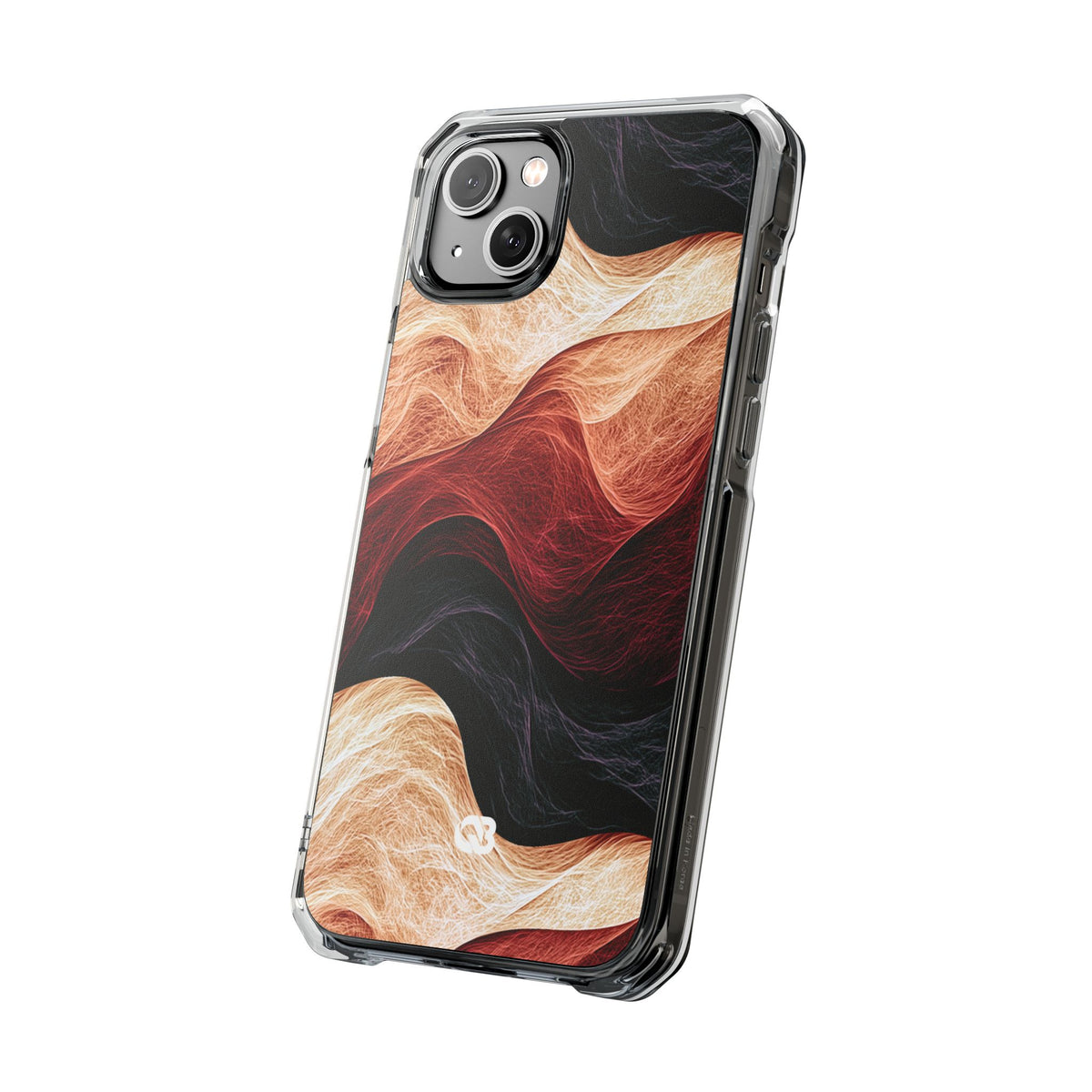Ember Wave Dispersion · Clear Impact Magnetic Phone Case for iPhone · Red