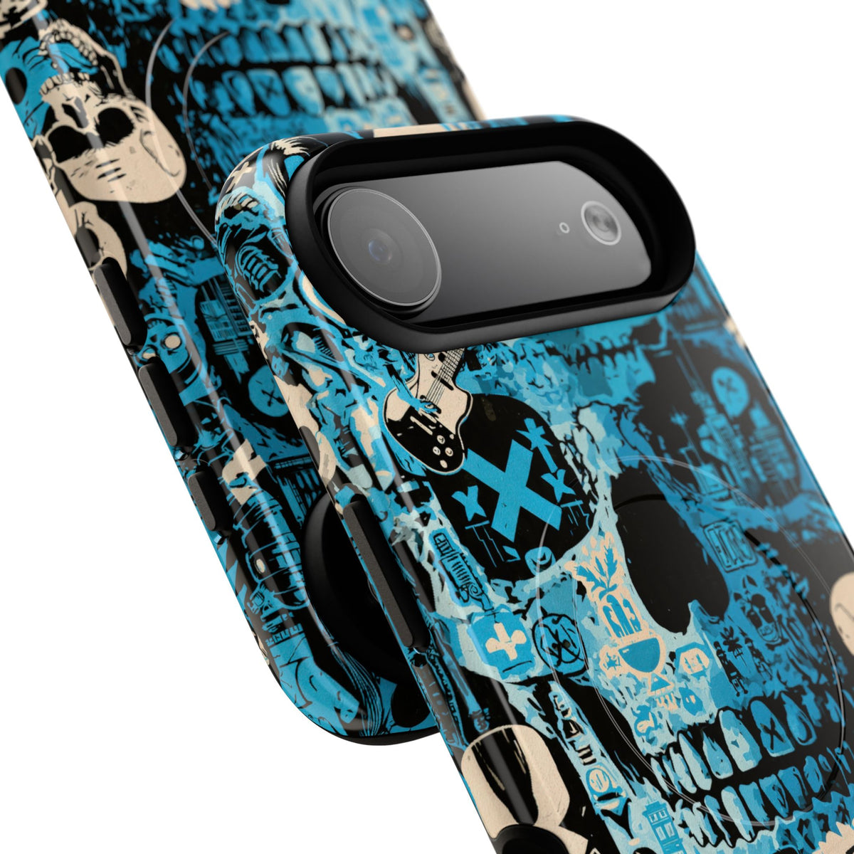 Electric Skull Graffiti · Tough 2.0 Magnetic Phone Case for iPhone · Blue