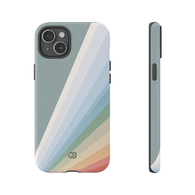 Green Tough Phone Case for iPhone - Sage Prism Beam