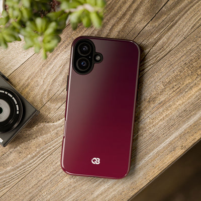 Red Tough Phone Case for iPhone - Deep Sangria Gradient