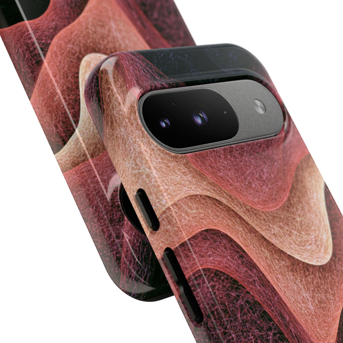 Rose Contour Waves · Tough Phone Case for Pixel ·  Pink