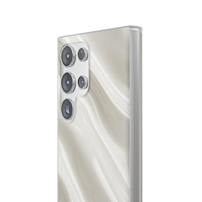 White Lite Phone Case for Samsung - Polished Ivory Wave