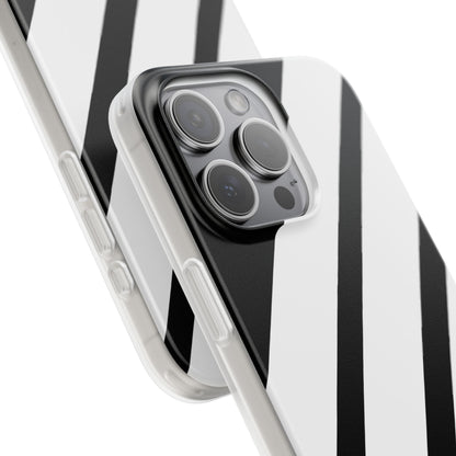 Diagonale Streifen Noir iPhone 15 Pro Max Case - Soft