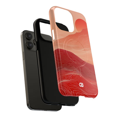 Red Tough 2.0 Magsafe Phone Case for iPhone - Crimson Ridge Lines