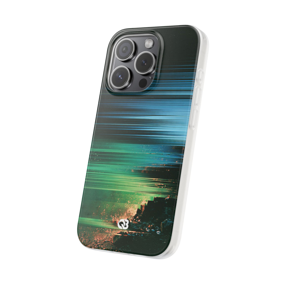 Digital Shoreline Drift · Lite Phone Case for iPhone ·  Teal