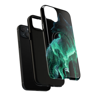Nordic Aurora Fox · Tough 2.0 Magnetic Phone Case for iPhone · Teal