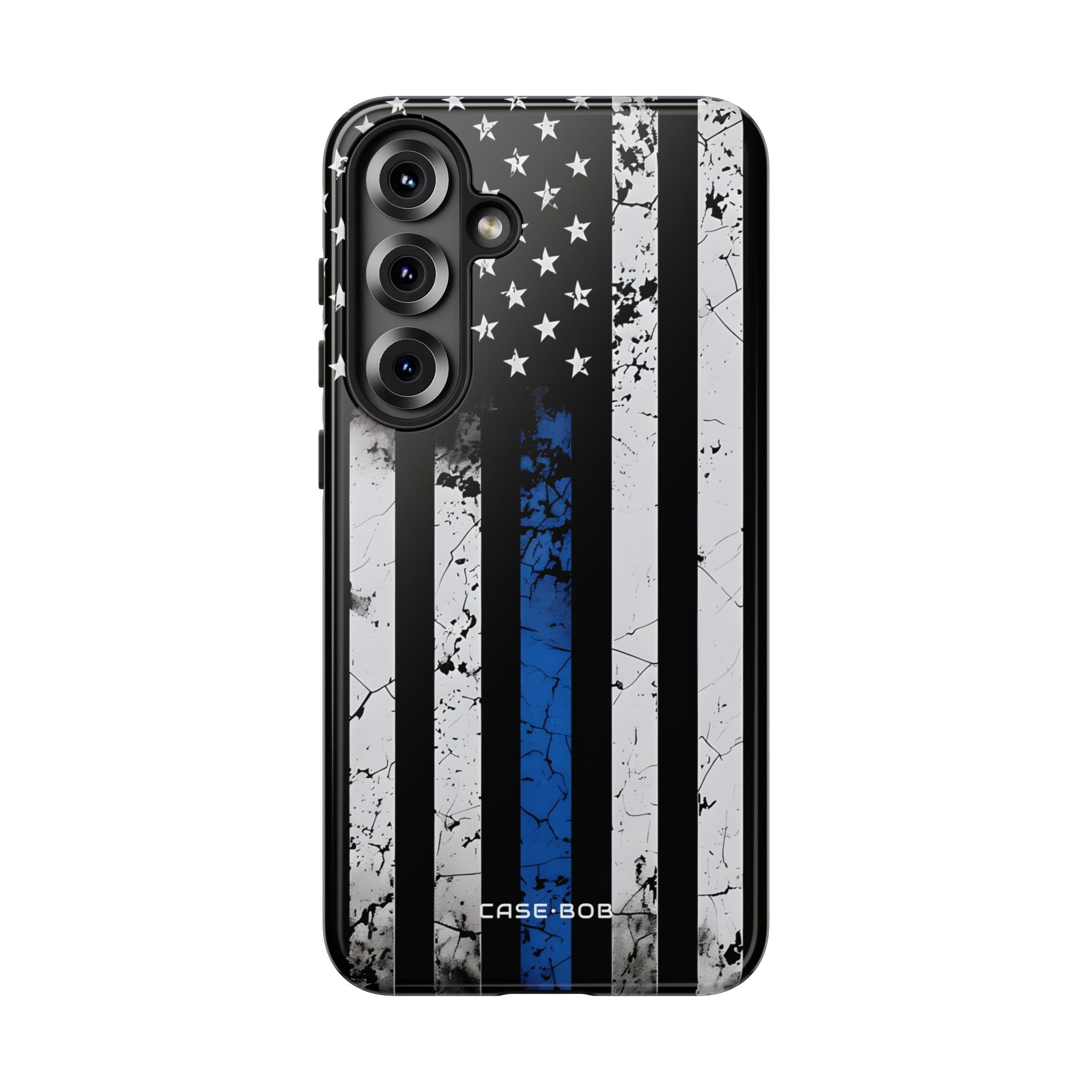 Blau gestreifte Flagge Samsung S25 Plus Case - Tough