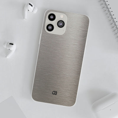 Brushed Silver Alloy · Lite Phone Case for iPhone ·  Silver
