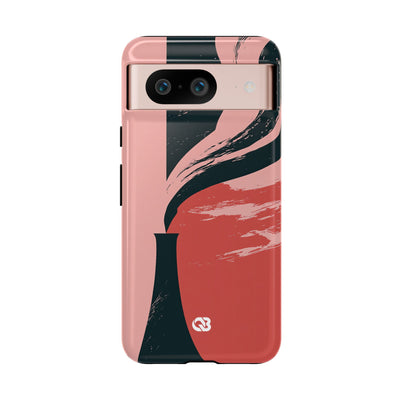 Pink Tough Phone Case for Google Pixel - Cinder Rose Plume