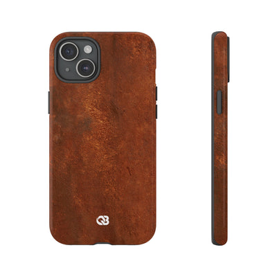Orange Tough Phone Case for iPhone - Oxidized Iron Crust