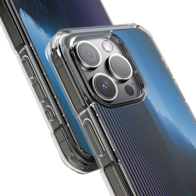 Blue Impact MagSafe Phone Case for iPhone - Indigo Distortion Wave