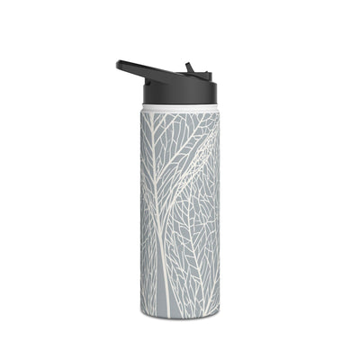 Minimal Leaf Skeleton · Insulated Water Bottle · Grey