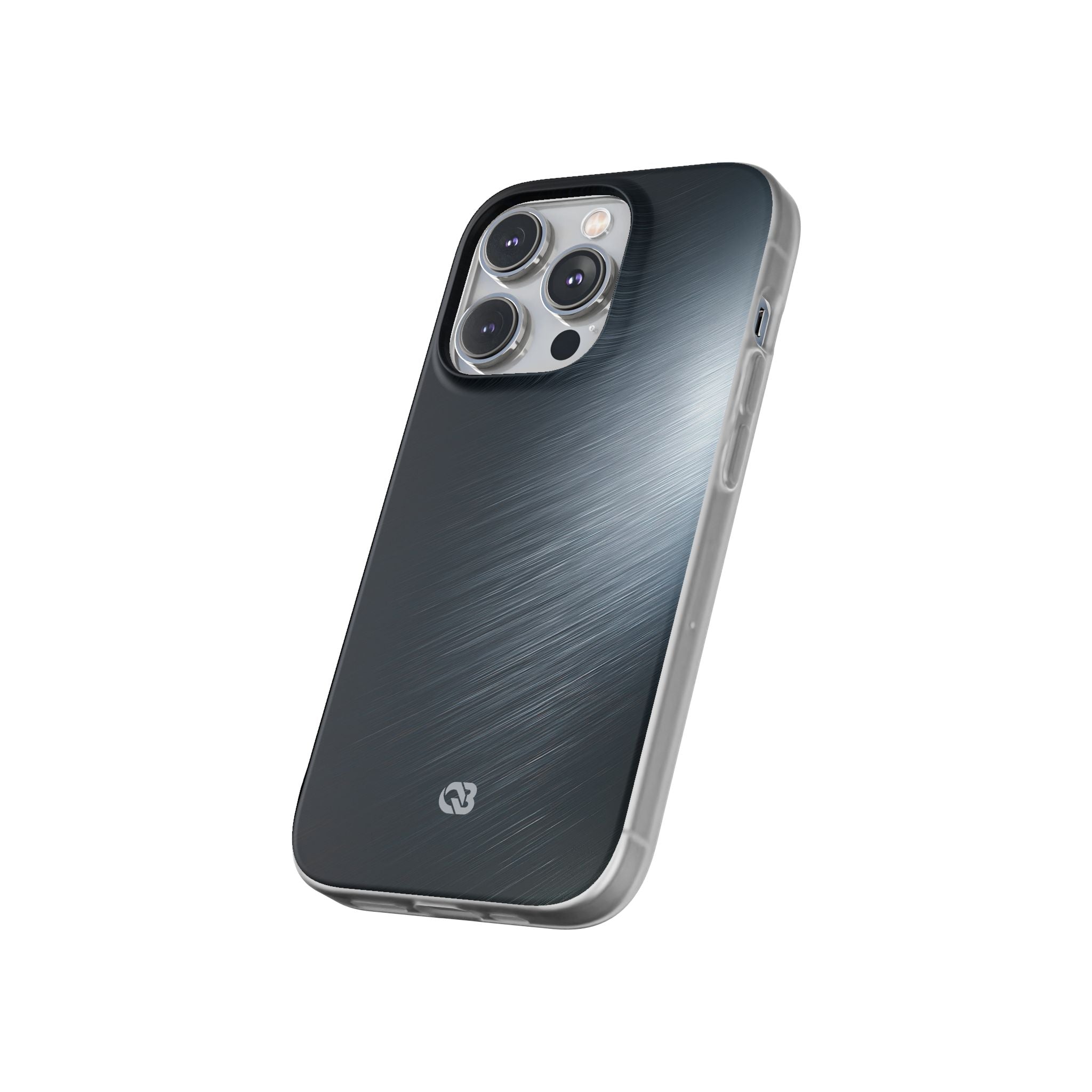 Grey Lite Phone Case for iPhone - Charcoal Brushed Steel