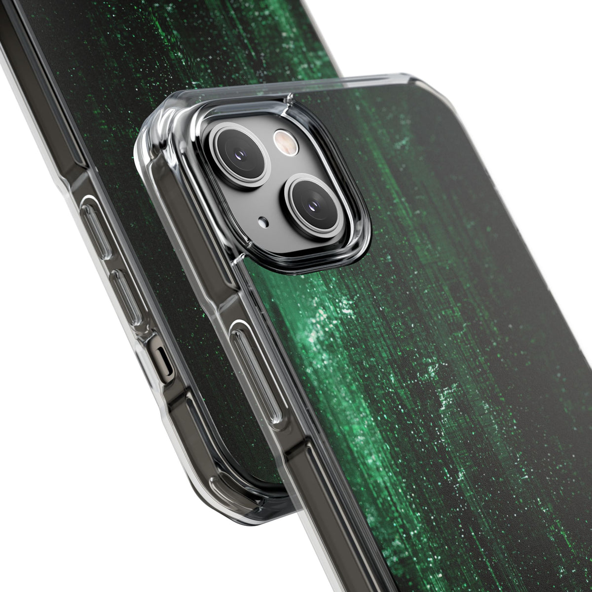 Emerald Void · Clear Impact Magnetic Phone Case for iPhone ·  Green