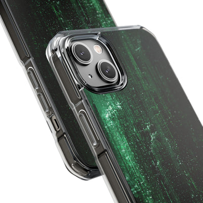 Emerald Void · Clear Impact Magnetic Phone Case for iPhone ·  Green