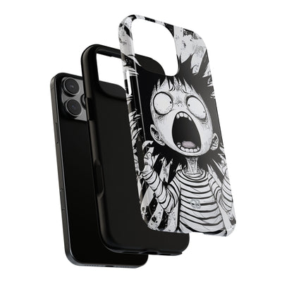 Chaotic Monochrome Scream · Tough Fundas para teléfono para iPhone