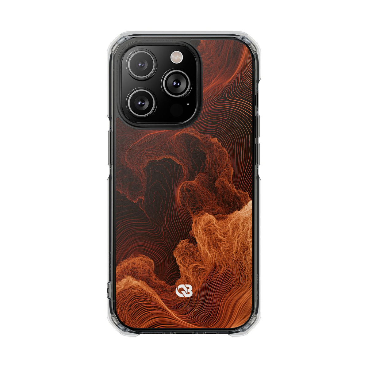Amber Filament · Clear Impact Magnetic Phone Case for iPhone · Orange