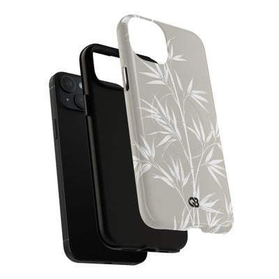 Beige Tough 2.0 Magsafe Phone Case for iPhone - Sandstone Bamboo Stalks