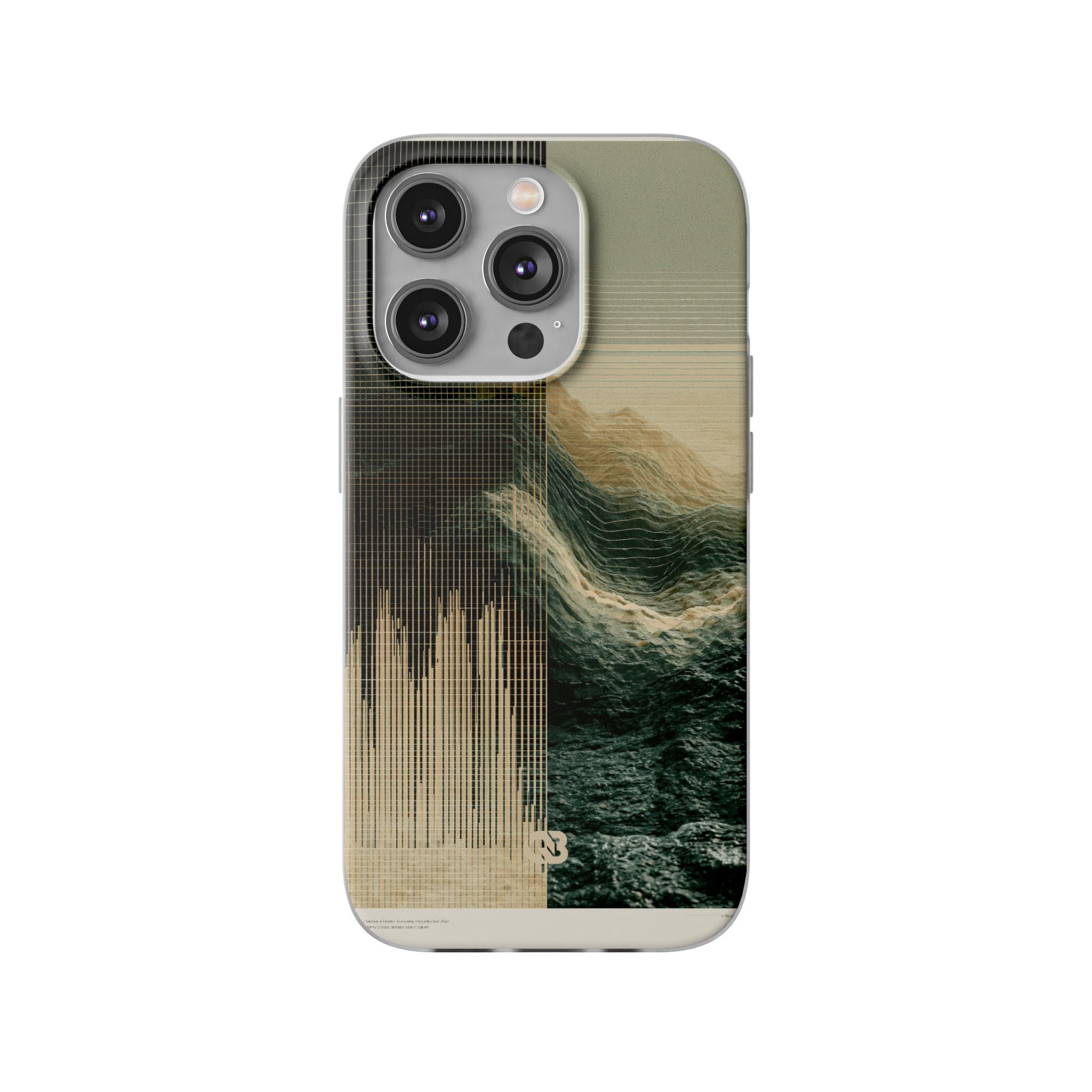 Beige Lite Phone Case for iPhone - Veridian Data Ridge