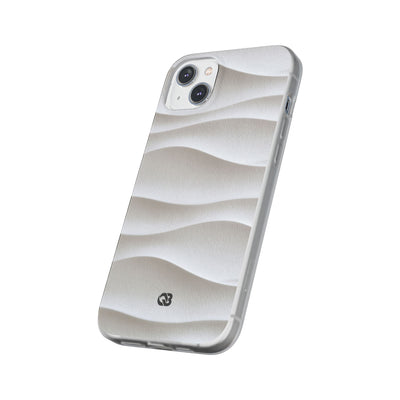 White Lite Phone Case for iPhone - Arctic Flow Ridges