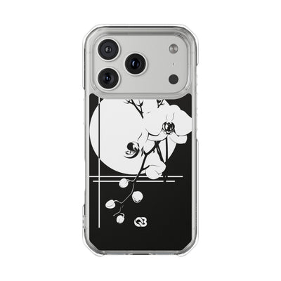 Black Impact MagSafe Phone Case for iPhone - Lunar Orchid Grid