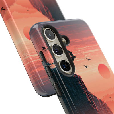Orange Tough Phone Case for Samsung - Crimson Ridge Flight