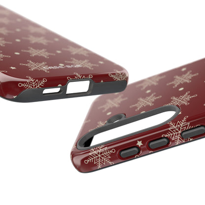 Creme Schneeflocke Crimson Samsung S25 Plus Case - Tough