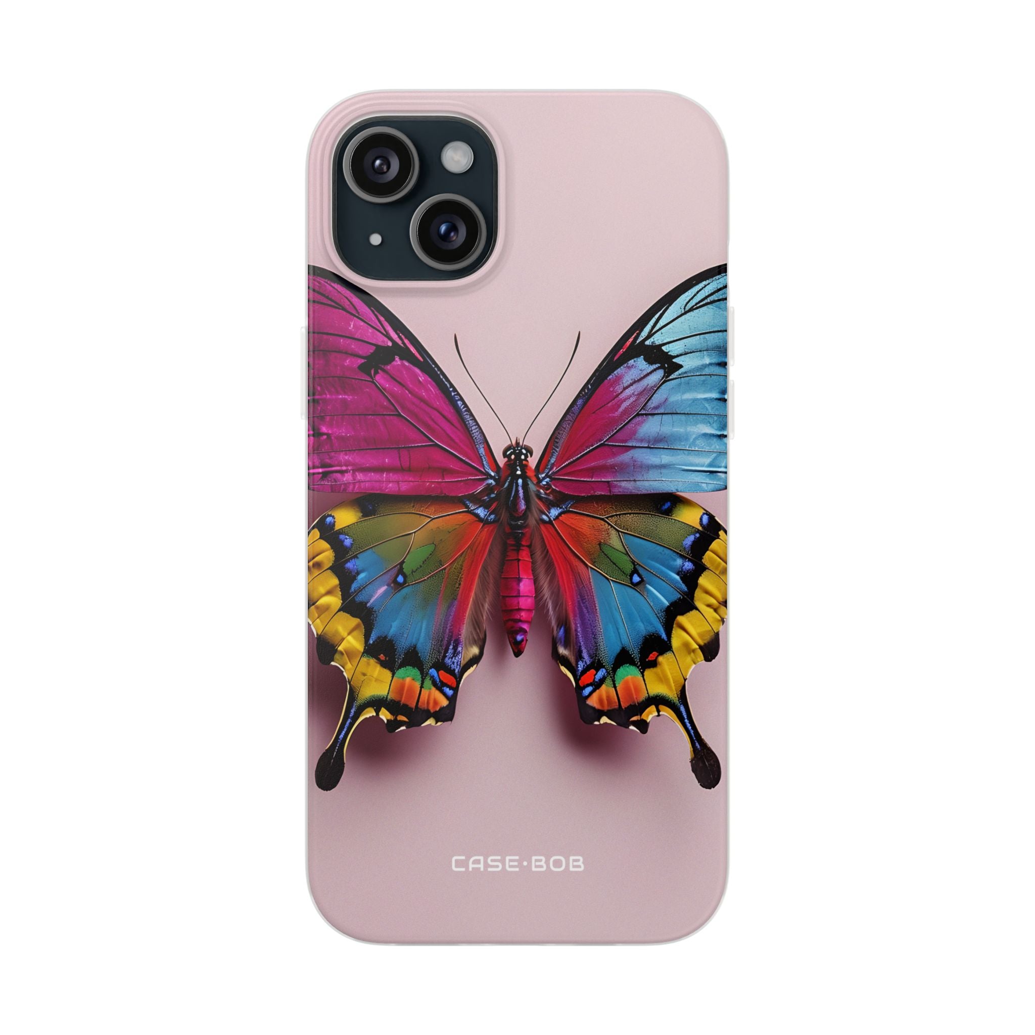 Lebhafter Schmetterling iPhone 15 Plus Case - Soft