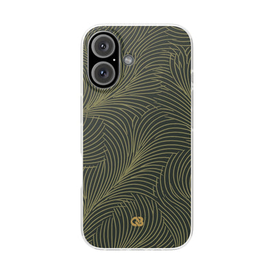 Green Lite Phone Case for iPhone - Dark Olive Plume