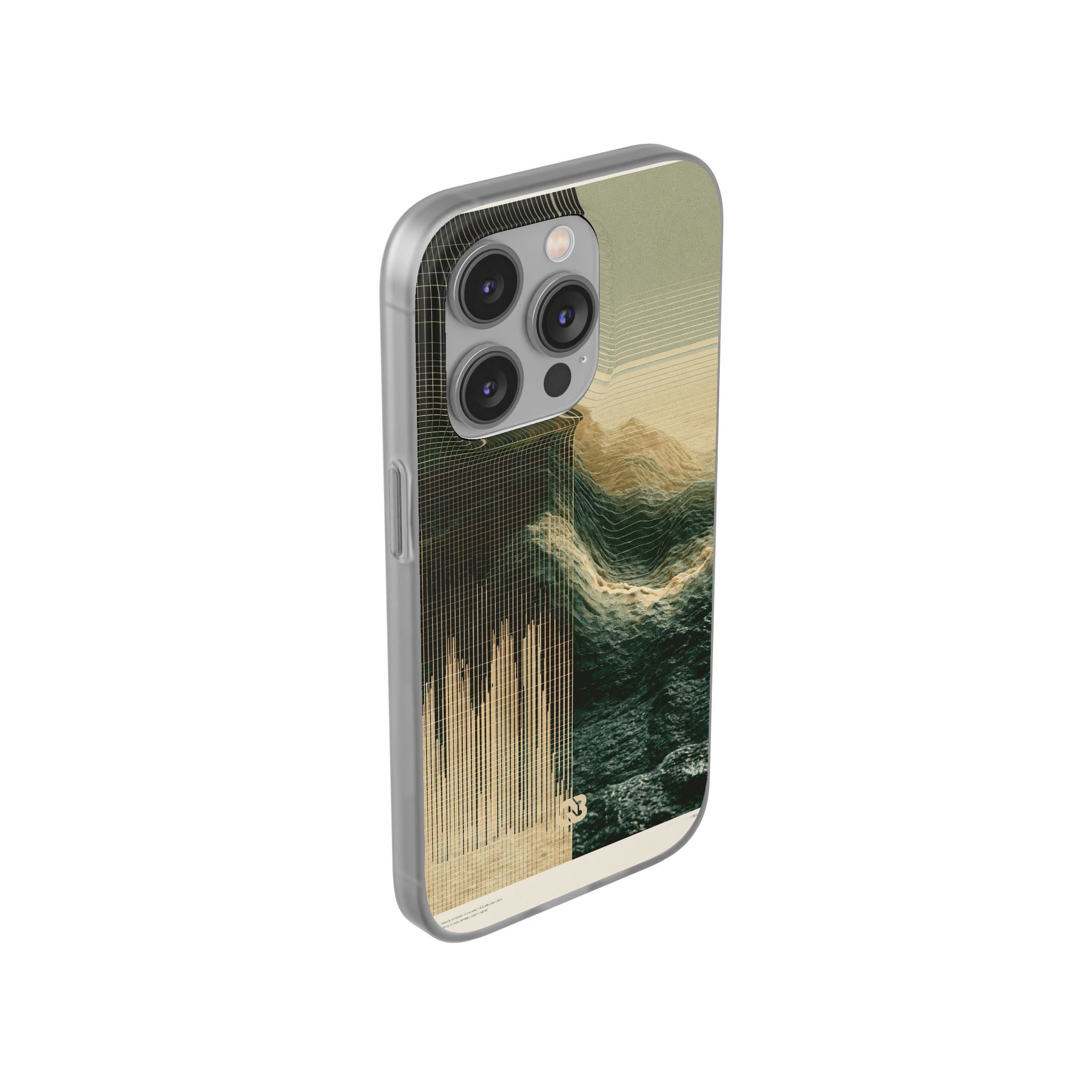 Beige Lite Phone Case for iPhone - Veridian Data Ridge