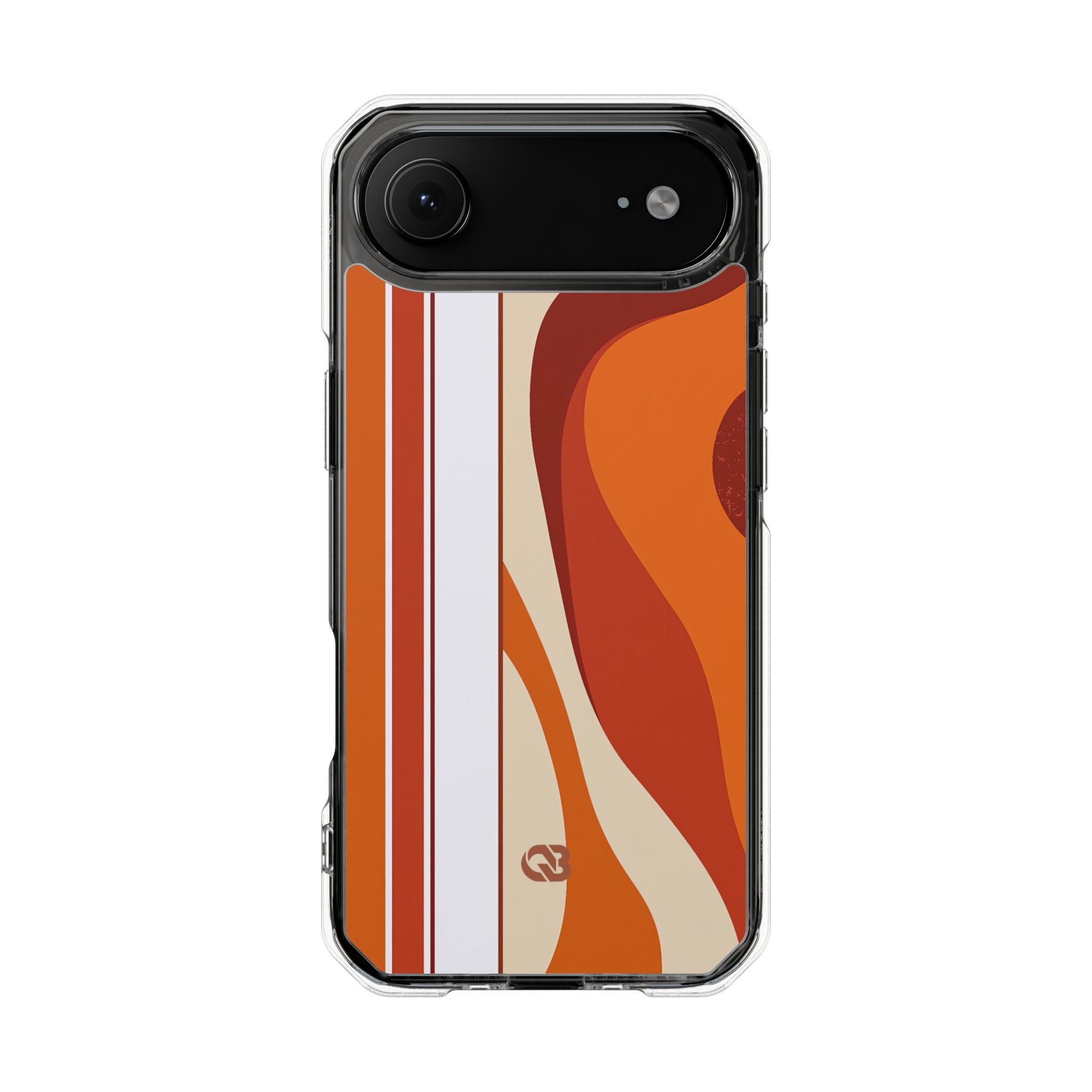 Orange Impact MagSafe Phone Case for iPhone - Terracotta Metro Line