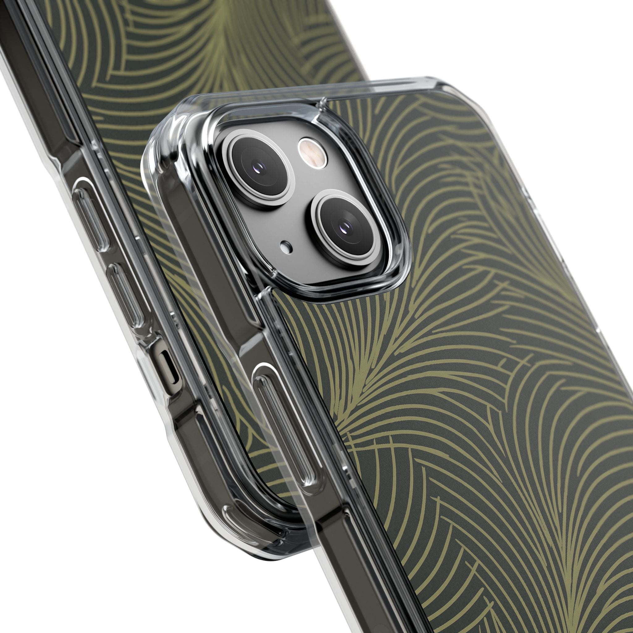 Green Impact MagSafe Phone Case for iPhone - Dark Olive Plume