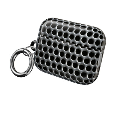 Brushed Perforated Steel · Hard Case for AirPods & AirPods Pro · Silver