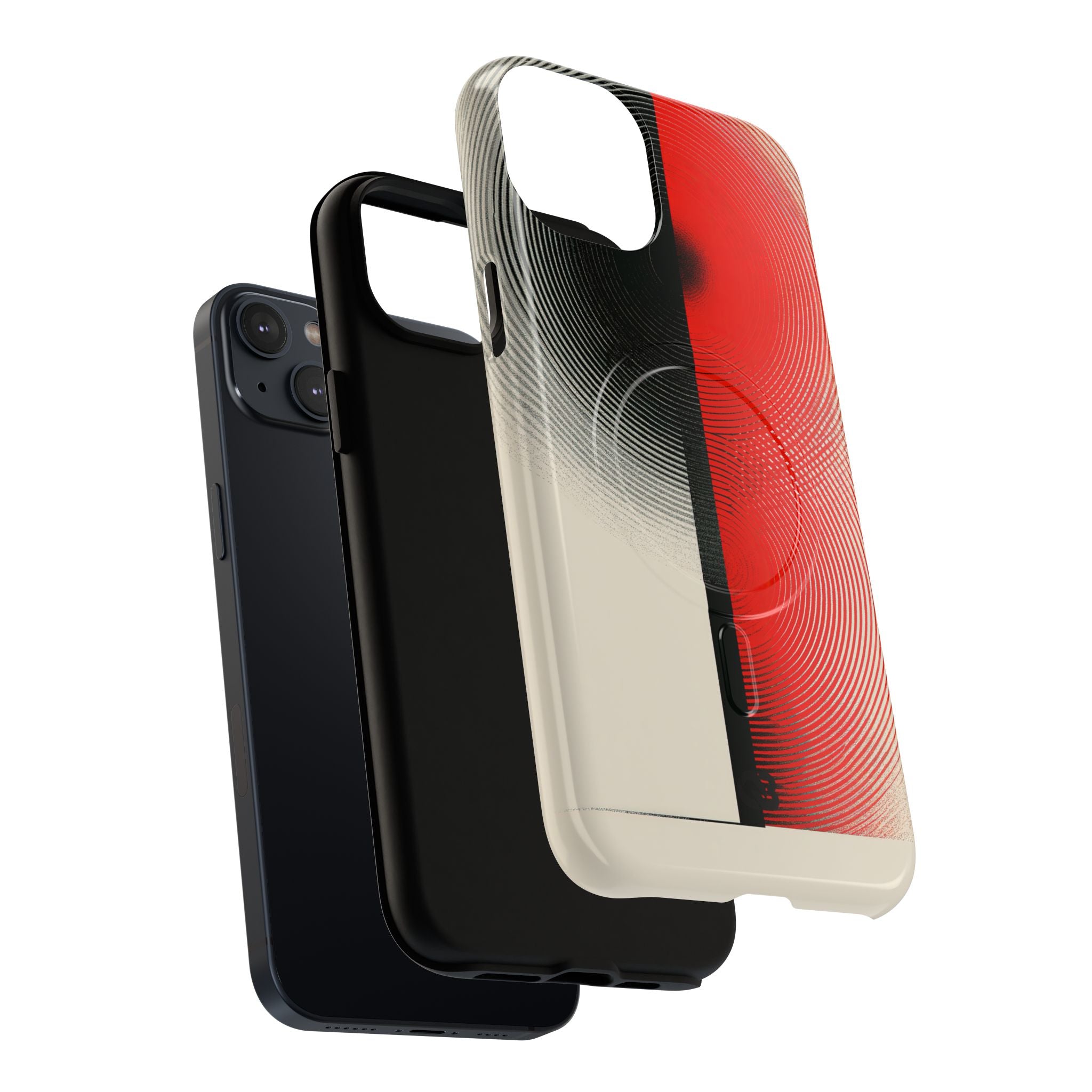 Red Tough 2.0 Magsafe Phone Case for iPhone - Split Signal Red