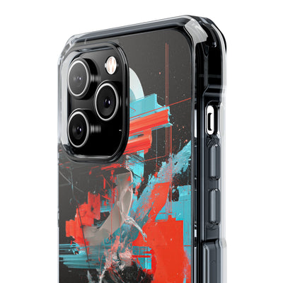 Fragmented Cyber Core · Clear Impact Magnetic Phone Case for iPhone ·  Black