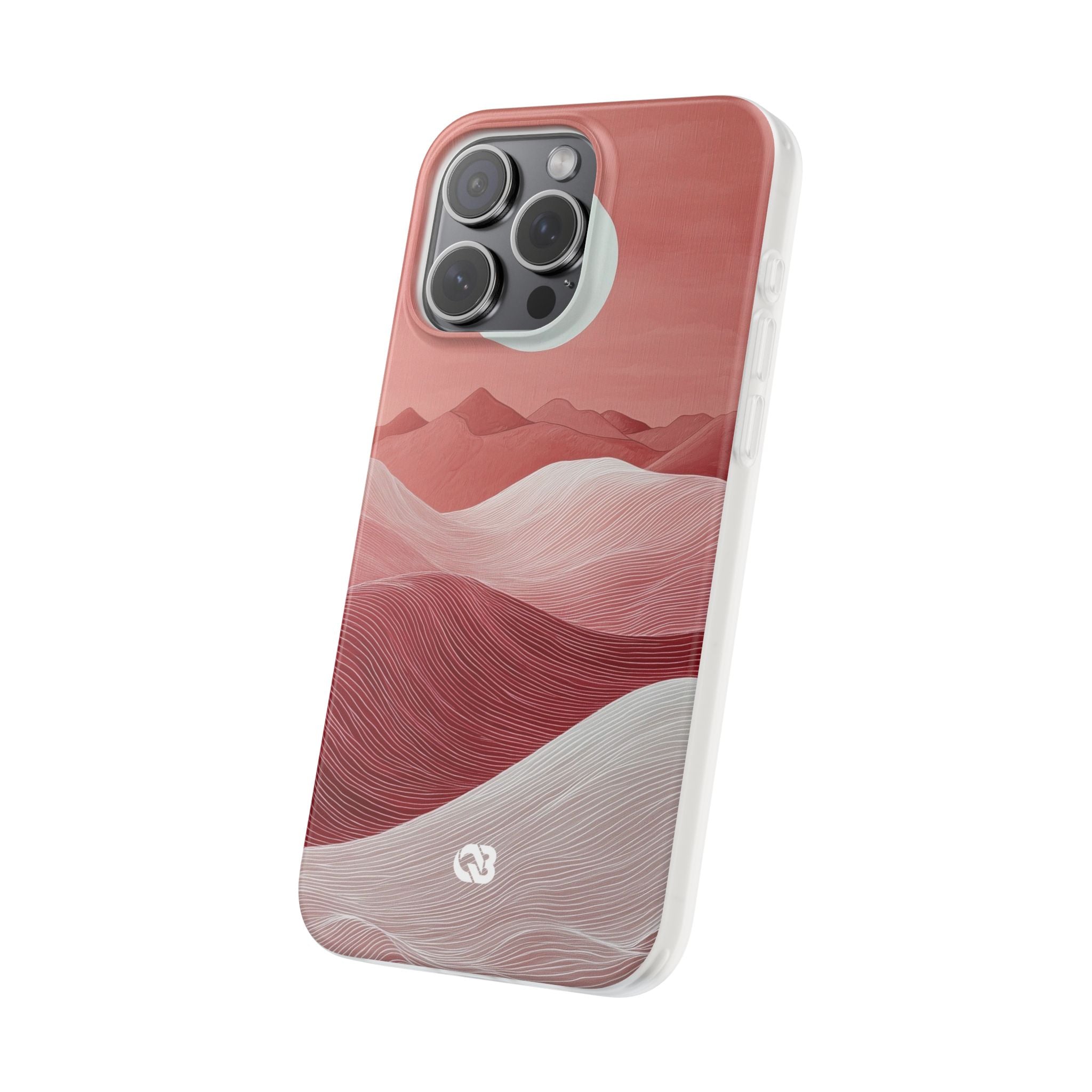 Crimson Dune Horizon · Soft Phone Case for iPhone