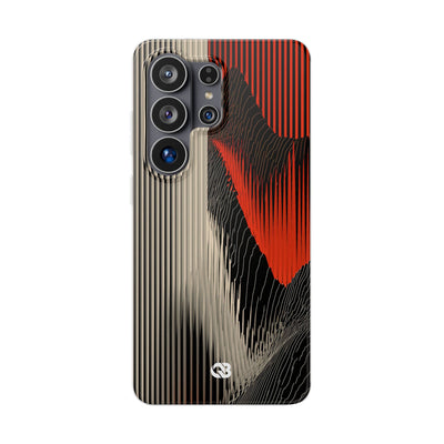 Red Lite Phone Case for Samsung - Crimson Pulse Topo